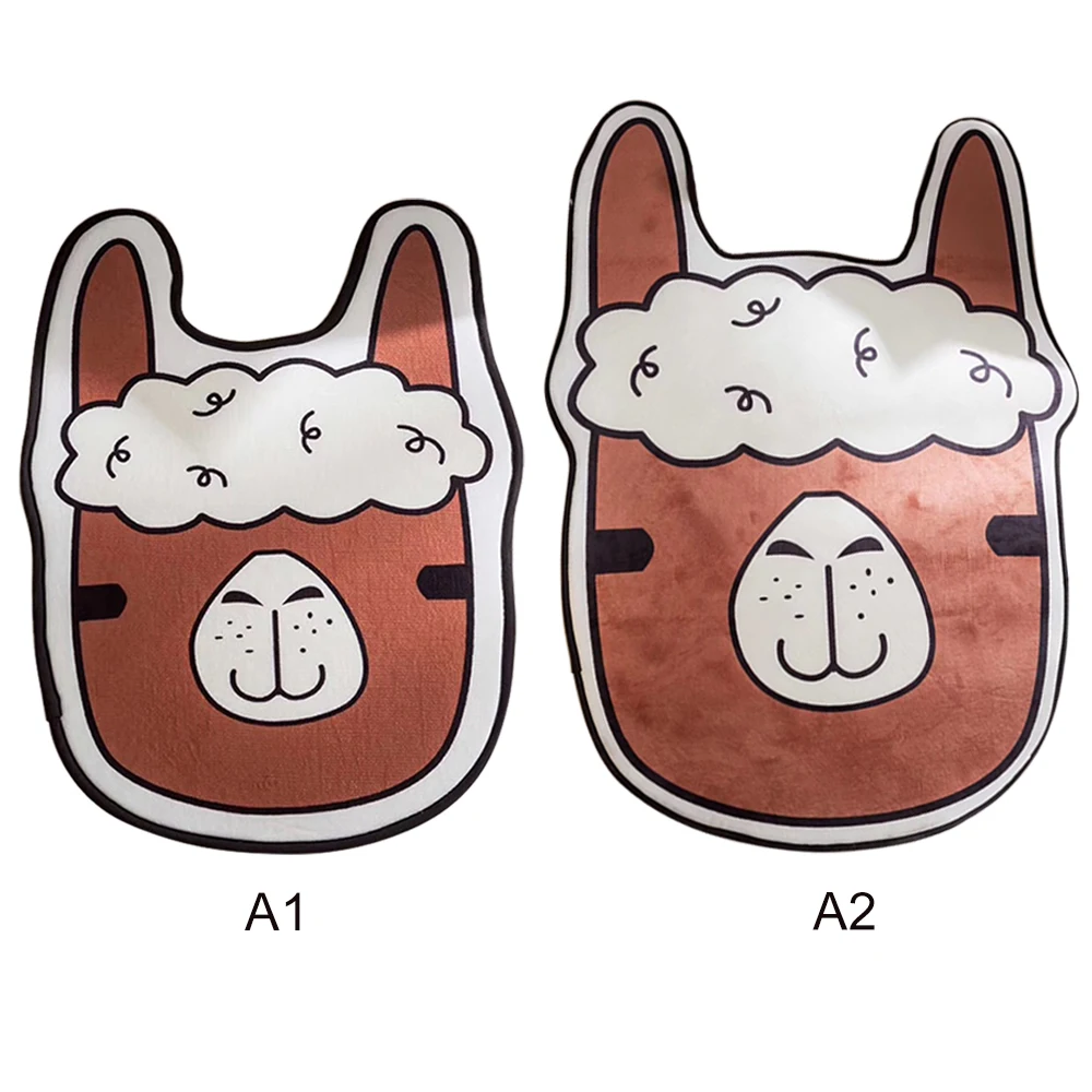 Cartoon Style Alpaca Pattern Carpet Non-slip Soft Bath Mat Rug for Living Room Decoration Polyester Monden Dropshipping O30