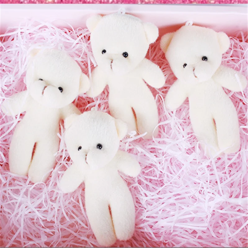 Mini Plush Pendant Bear-Toys Gift Small Soft Doll Diamond Kids for Girls 12CM 10pcs/Lots