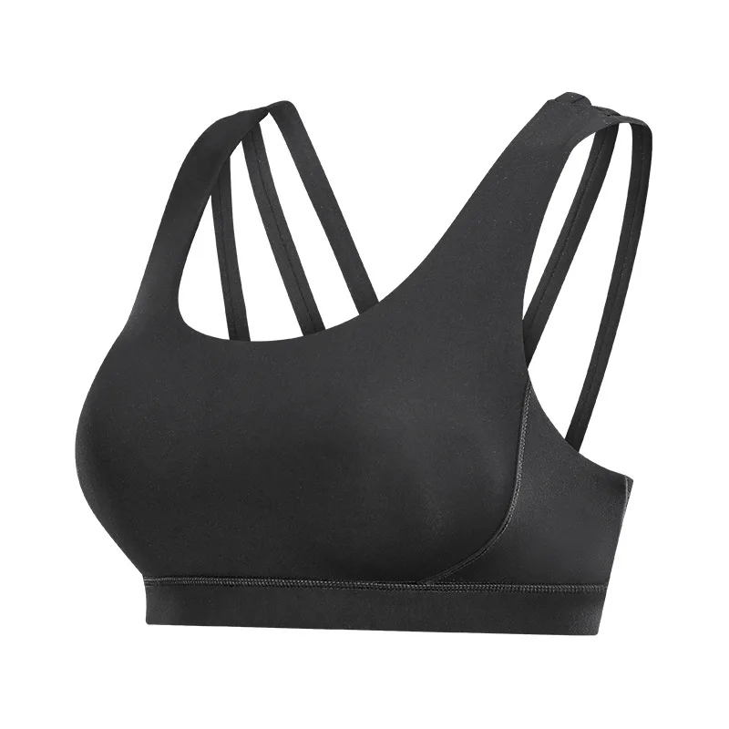 Черный Smooth Sweat-wicking Free To Be Moved Sports Bra for Women Gym Four-way Stretch With a Cool Yoga Bras Push up Fitness Bra Top - Цвет: Черный