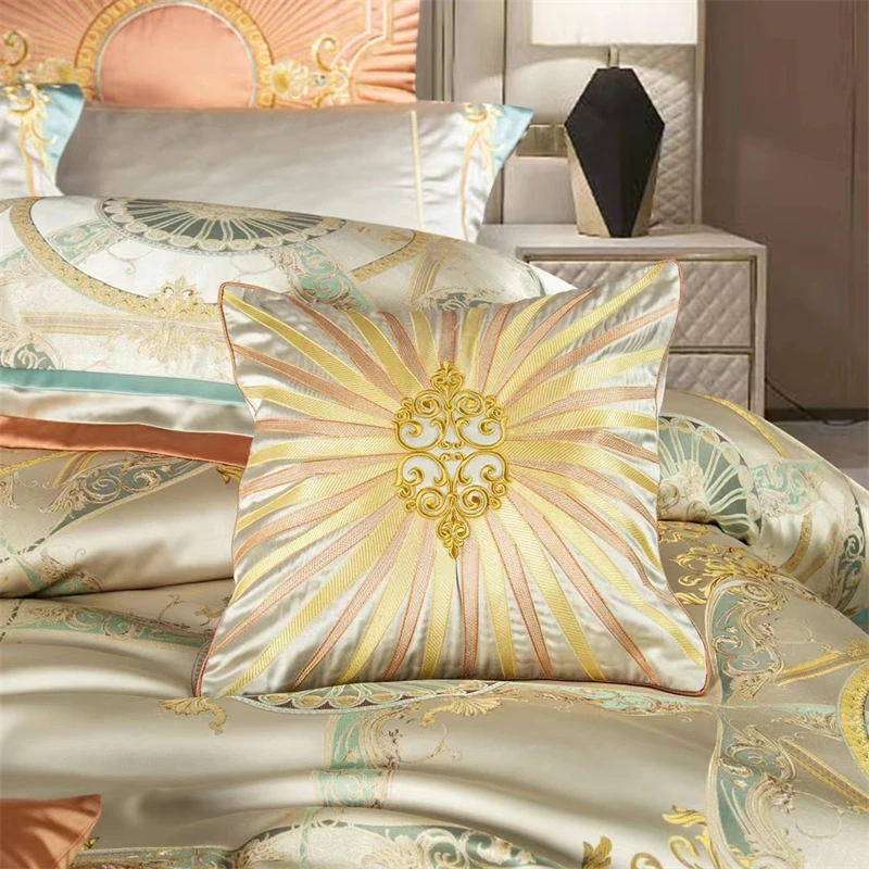 Waliicorners Satin Silky Quilt/Duvet Cover Set Bed Linen Bedspread Pillowcase Luxury Vintage Jacquard And Egyptian Cotton Bohemia Bedding Set 16 Ha87c6c2e2d0441ab9e86e842bb00e806D
