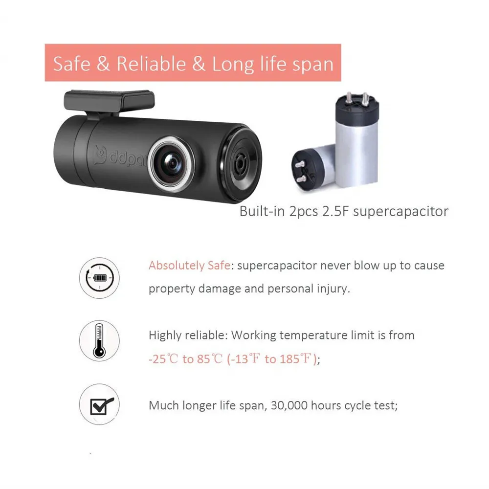 DDPai Mini2P Автомобильный видеорегистратор Wi Fi Dash Cam 1440P 2K Автомобильная камера с