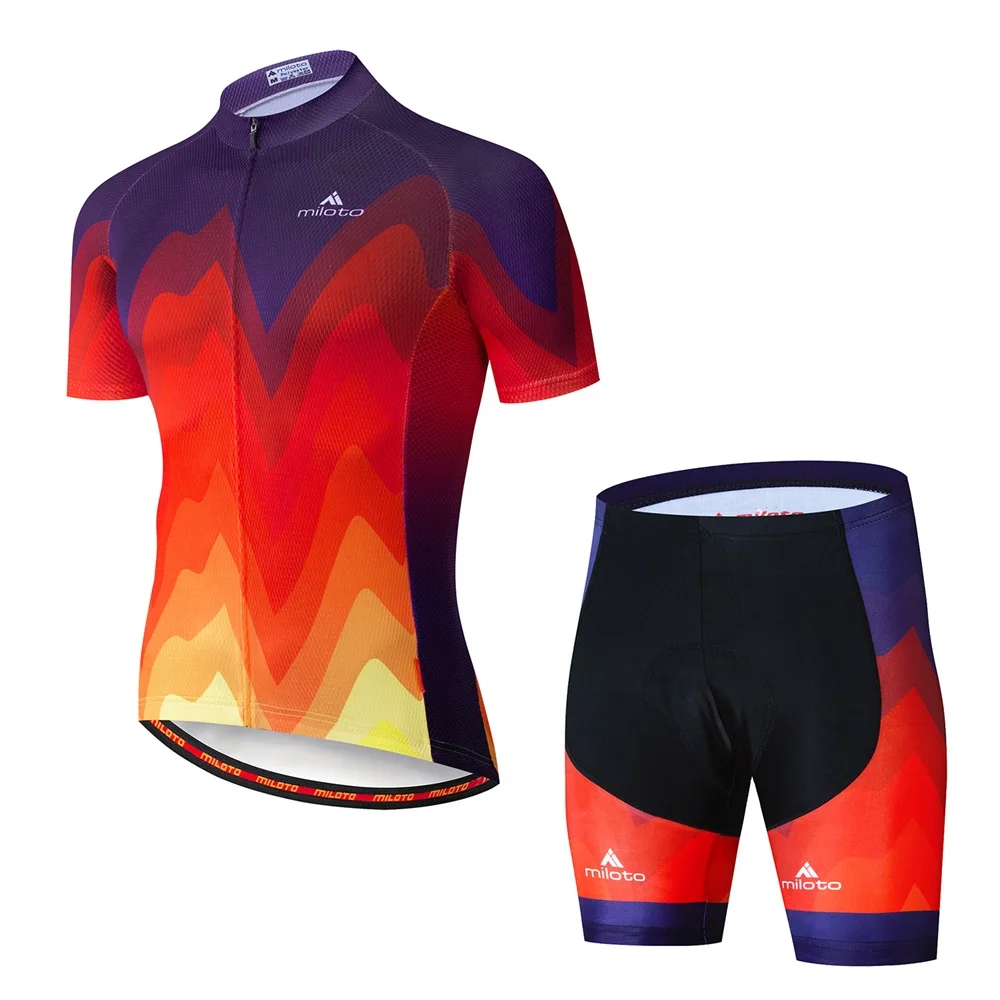 03 short Set MILOTO, мужская, Pro, новинка, для велоспорта, Джерси, короткий рукав, набор, Майо, Ropa Ciclismo, Uniformes, быстросохнущая, велосипедная одежда, MTB, одежда для велоспорта - Цвет: 03 short Set