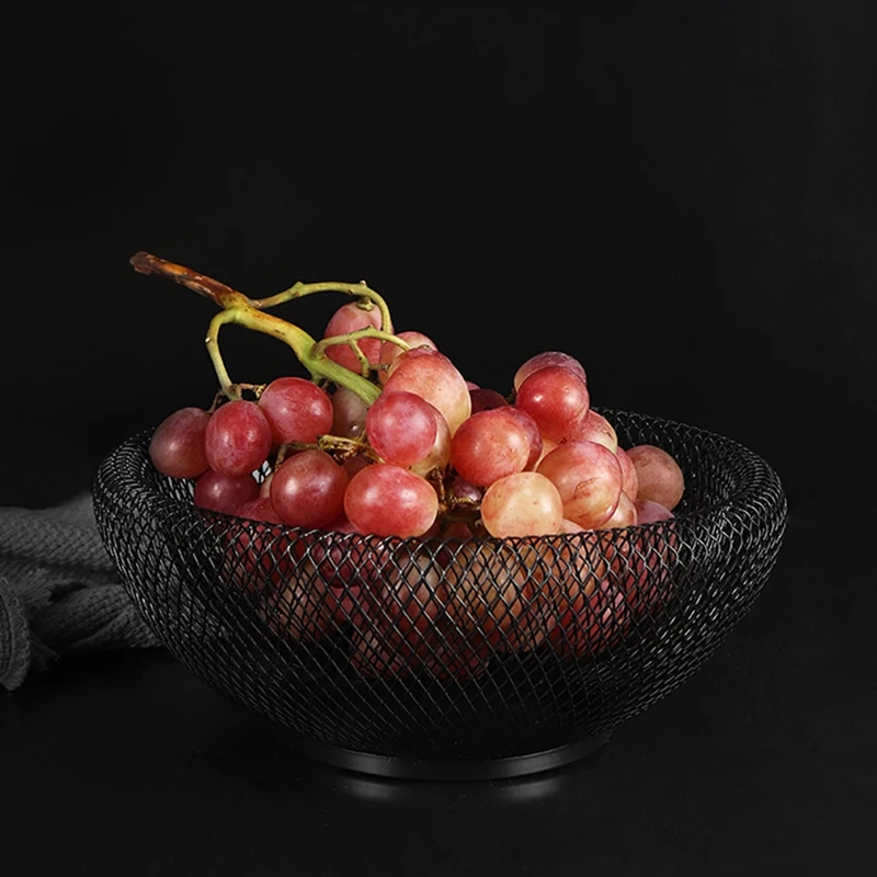 Wrought Iron Storage Basket Nordic Creative Double Fruit Basket Modern Living Room Home Dried Fruit Candy Biscuit Storage Box