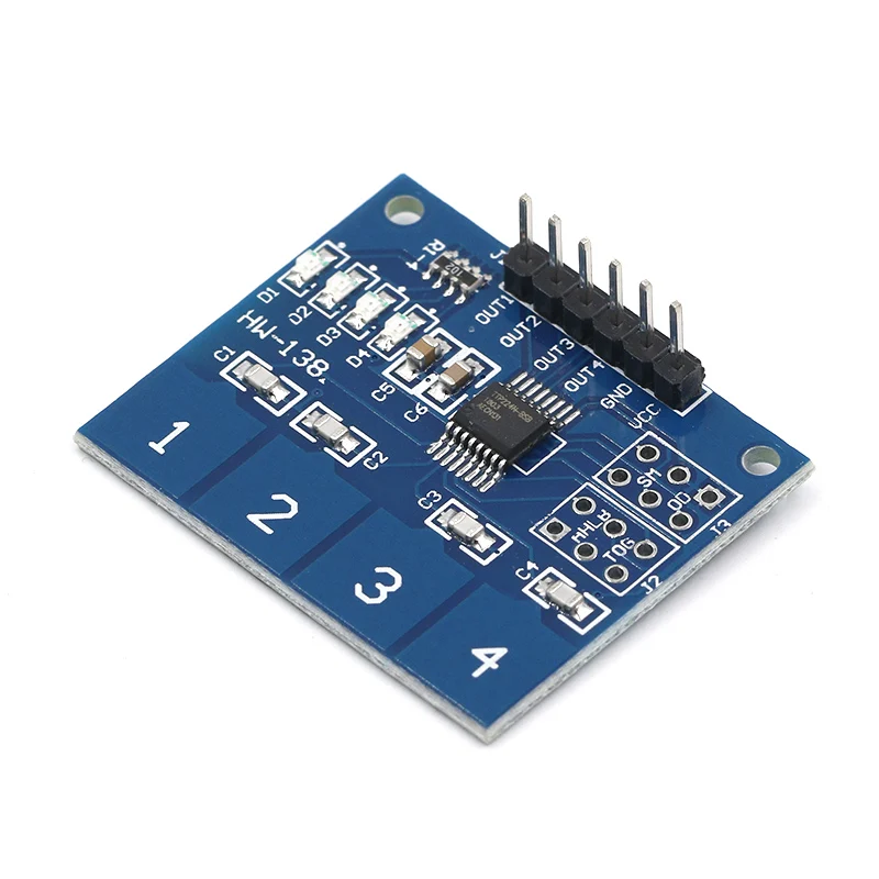 Новый 4 канальный цифровой сенсорный экран Сенсор емкостный модуль коммутатора