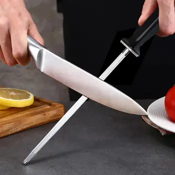 

Professional Tools 30cm Rod Knife Sharpener For Kitchen Accessories Durable Ceramic Steel Sharpening Rod With ABS Handle