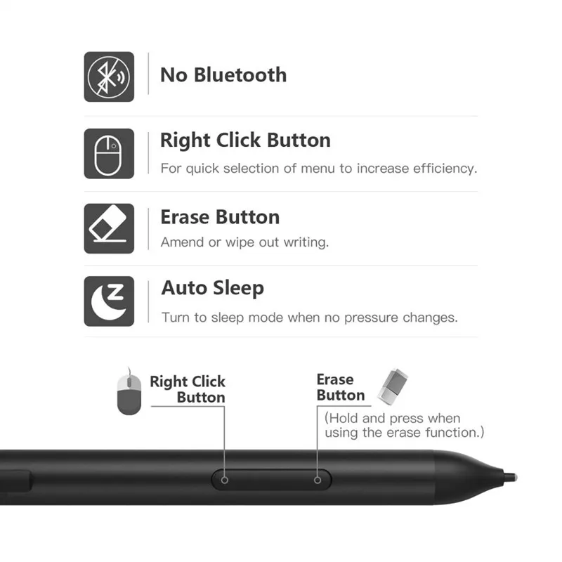 Для microsoft Surface Go с microsoft Pen Protocol(MPP) 1024 уровень чувствительности к давлению сенсорная ручка