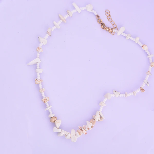 Boho женское многослойное ожерелье гаргантила из стеклянных бусин зеленого цвета из белого опалита кристаллами Длинное Ожерелье в стиле барокко из пресноводной груши - Окраска металла: necklace