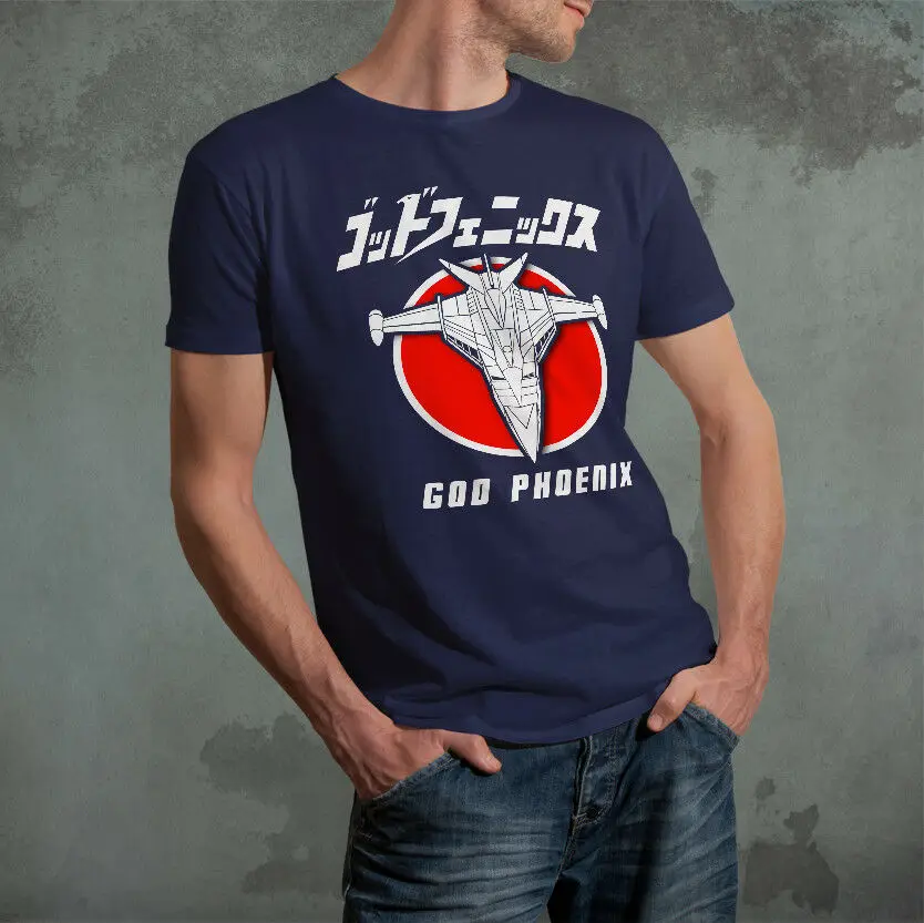 Rare Japan Retro Classic Anime Gatchaman G-Force God Phoenix Aircraft T-Shirt Designs Maglietta Estiva Da Uomo