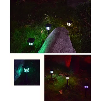 

8pcs Waterproof Solar LED Landscape Lights Lawn Lights Garden Path Decoration Stake Lamps White Light Landscape Spot Lights