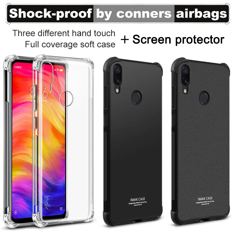 IMAK углы чехол с "воздушной подушкой" для Xiao mi Red mi Note 8 Pro 7 6 7A 6A K20 mi 9T Pro Мягкий ТПУ чехол для Red mi Note8 Матовая силиконовая крышка