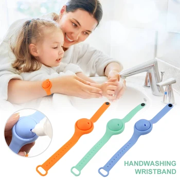 

Portable Silicone Hand Clean Wristband Soap Dispenser Washing Free Disinfectant Container Wearable Hand Sanitizer Clean Tools