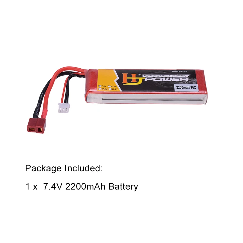 HJ 7,4 V 11,1 V 2200mAh 30C 2S Lipo батарея T разъем высокой разрядки мощный для RC Квадрокоптер Дрон автомобиль Лодка RC модель