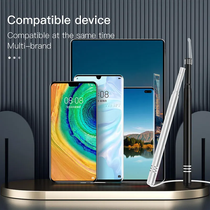 5.5mm 내시경 미니 카메라 LED 라이트 HD 비디오 비주얼 귀 스푼 보어스코프, 가정용 USB 검이경 안드로이드 OTG UVC 전화