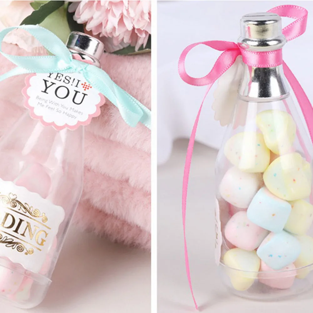 

Candy Box Plastic Drifting Bottle Personality Champagne Bottle Small Gift Box for Birthday Gift Banquet LBShipping