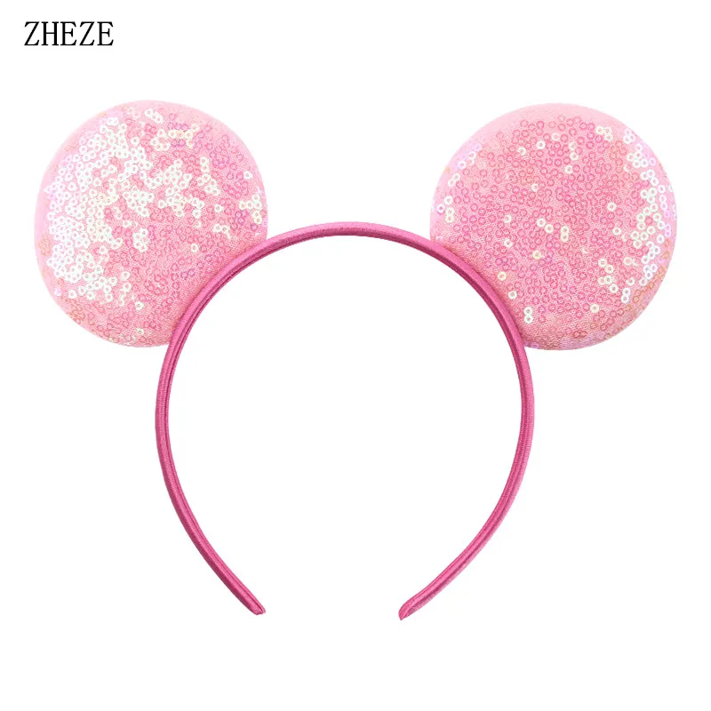 Hot Sale Sequins Mouse Ears Headband One Size Women/Kids Holiday Travel Hairband DIY Accessories Headwear