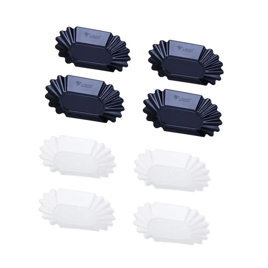 8pcs Oval Tray Plastic Dish for Green and Roasted Coffee Beans Snack Plates