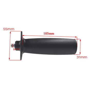 

8mm/10mm Angle Grinder Handle Auxiliary For 9523NB Black Plastic Metal