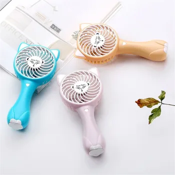 

Fox shape samll Air cooler kawaii cartoon handheld mini fan home office electric personal fan summer gift