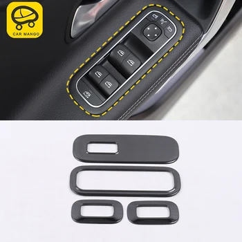 

CARMANGO for Mercedes-Benz A-Class 2019 W177 V177 Auto Car Window Control Panel Lift Switch Trim Frame Sticker Cover Accessories