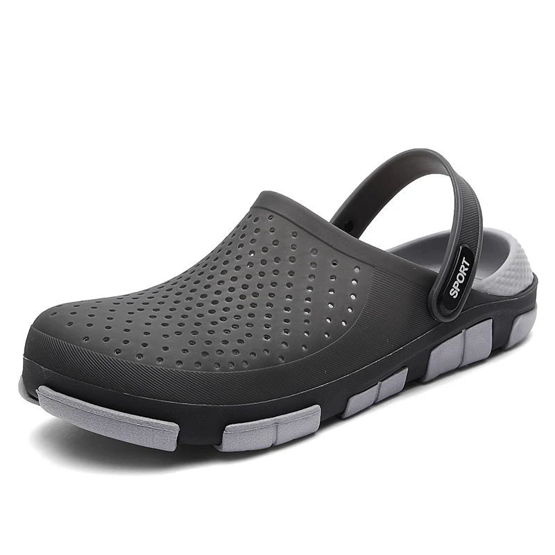 Rubber Slip On Sandals Beach Summer Men Shoes Crocks Sandles Eva Sandal Cholas Sandalias Hombre Clogs Garden Closed Toe