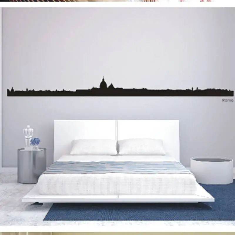 

Rome Skyline Decal Wall Sticker Vinyl Stickers Decor Mural Art Living Room Home Decoration Landmark Skyline Wall Decal