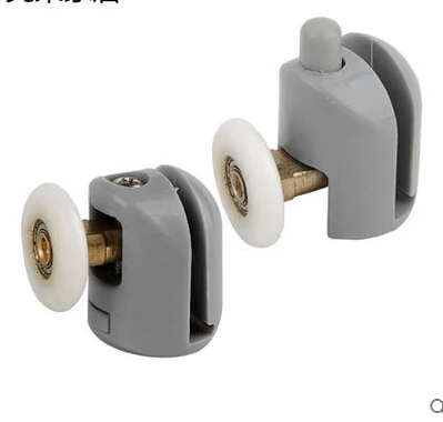 Upper ad lower wheel 4 комплекта 8 шт. Запчасти для душевой пружины круглый изогнутый шкив колеса стеклянная дверь встряхните рифленый баланс круговой - Цвет: Upper ad lower wheel