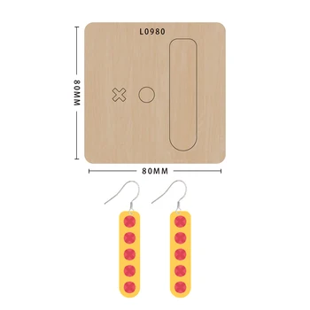 

SMVAUON Scrapbook Die Cut DIY Collage Rectangle Earrings handmade New Dies Wooden Die-cutting Template Cutting Mold Wood Die