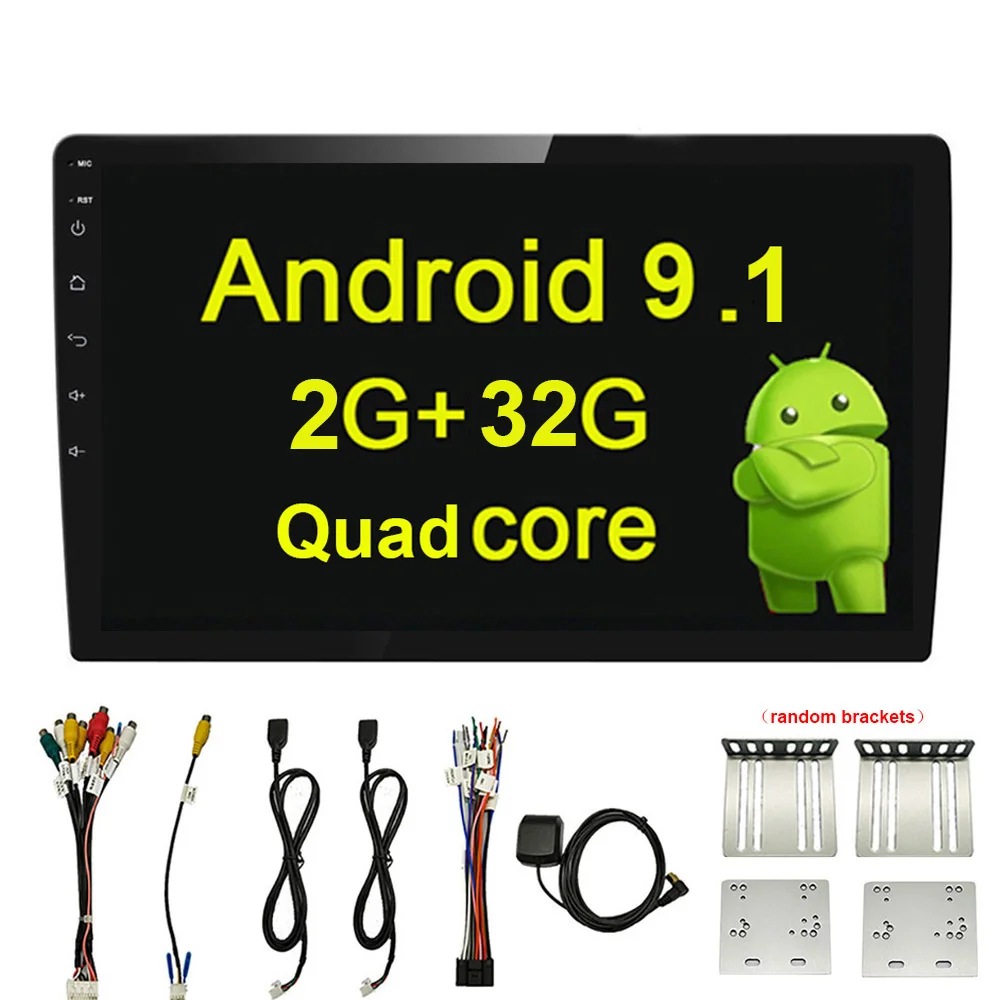 Car Radio NoCamera Универсальный 1" Android 9,1 Автомобильный мультимедийный плеер 2 DIN 2+ 32GB Автомобильный Радио Видео MP5 плеер Bluetooth wifi gps навигация - Цвет: Car Radio NoCamera