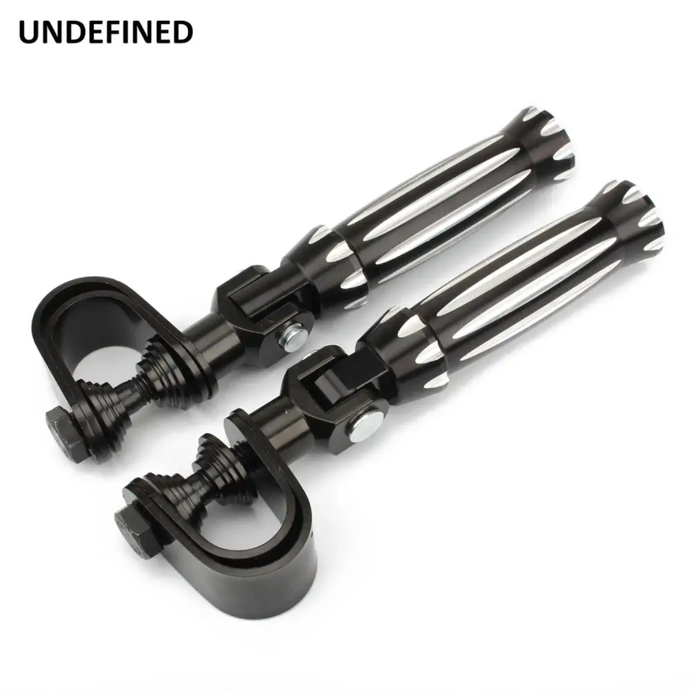 1" Highway Clamp Foot Pegs For Harley Touring Sportster Softail Dyna