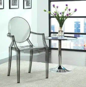 

Transparent Ghost Devil Chair Acrylic Chair Simple Personality Indoor Outdoor Chair Study Living Room Dining Chair