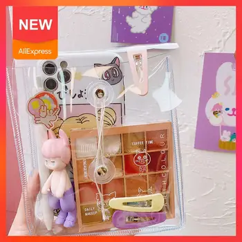 

Multifunctional Thickened Transparent PVC Winding Storage Organizer Desk Folder Document Makeup Bag Bag File Bag J6F4