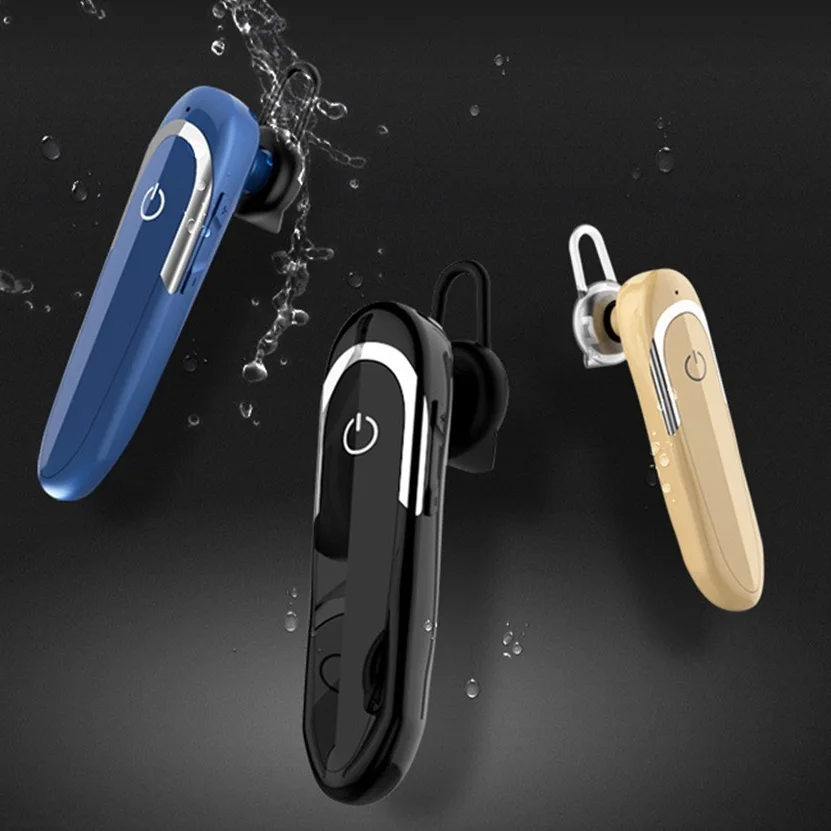 Новинка, оригинальная Bluetooth гарнитура, гарнитура с микрофоном, высокое качество, беспроводные наушники, Hands free, автомобильный наушник, черный