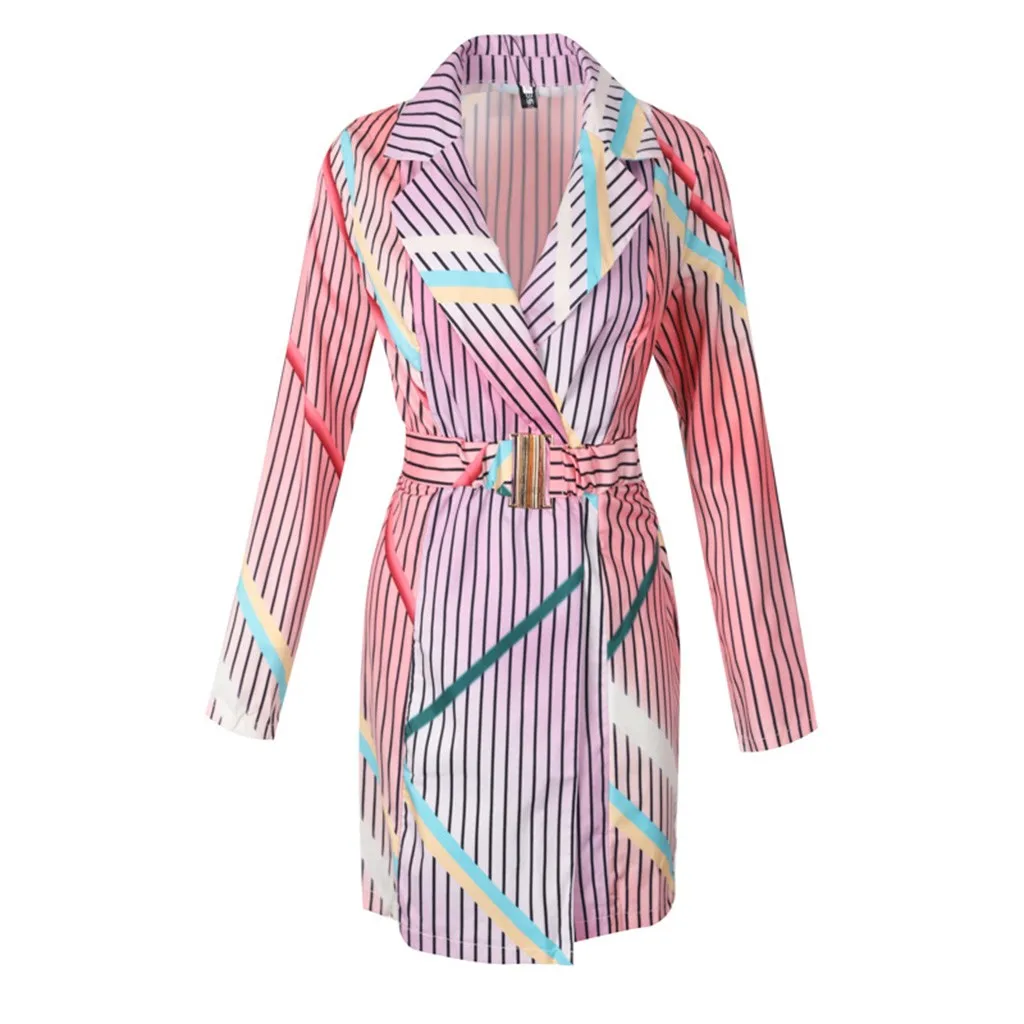 New Fashion Women Suit V Neck Long Sleeve Printed Mini Dress Party Dress Sexy Clothes Christmas gift Drop Shipping - Color: Pink