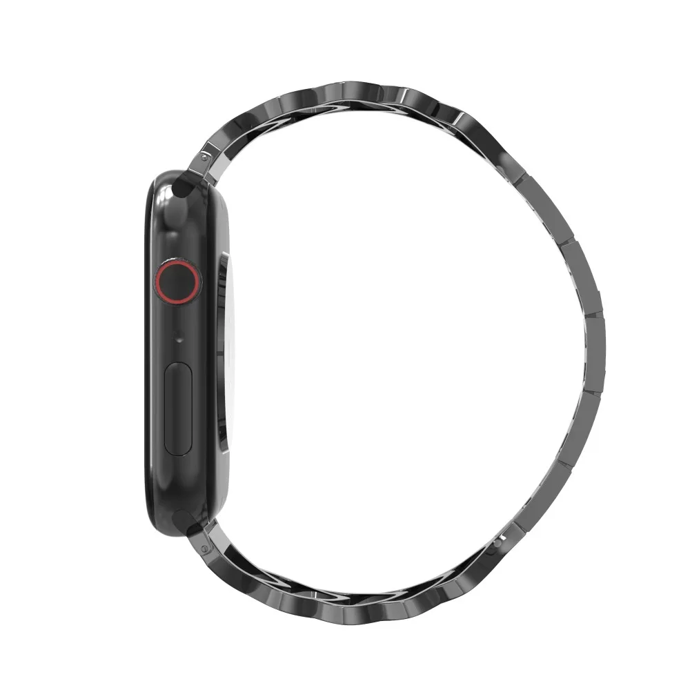 Розовые золотые ремешки для Apple Watch 5 4 3 2 1 браслет из нержавеющей стали для iWatch 42 мм 38 мм 4 ремешка 44 мм 40 мм ремешок