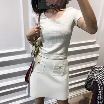 

Women Skirt Spring / Summer 2020 Skirt Women's Knitted Short Skirts Women Mini Skirt