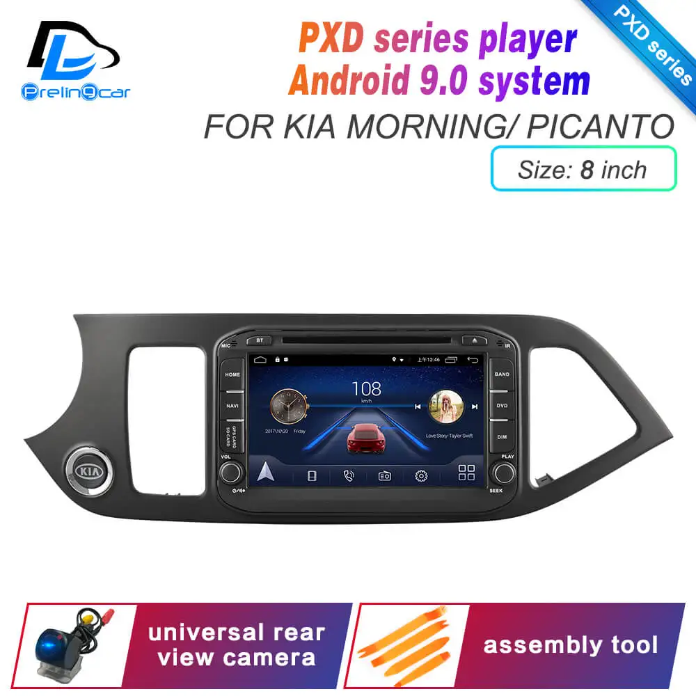 Android 9,0 DSP 4G Lte мультимедийный dvd-плеер для KIA Morning Picanto KX3 подголовник монитор Радио Стерео навигационная система - Цвет: PXD 8inch Morning