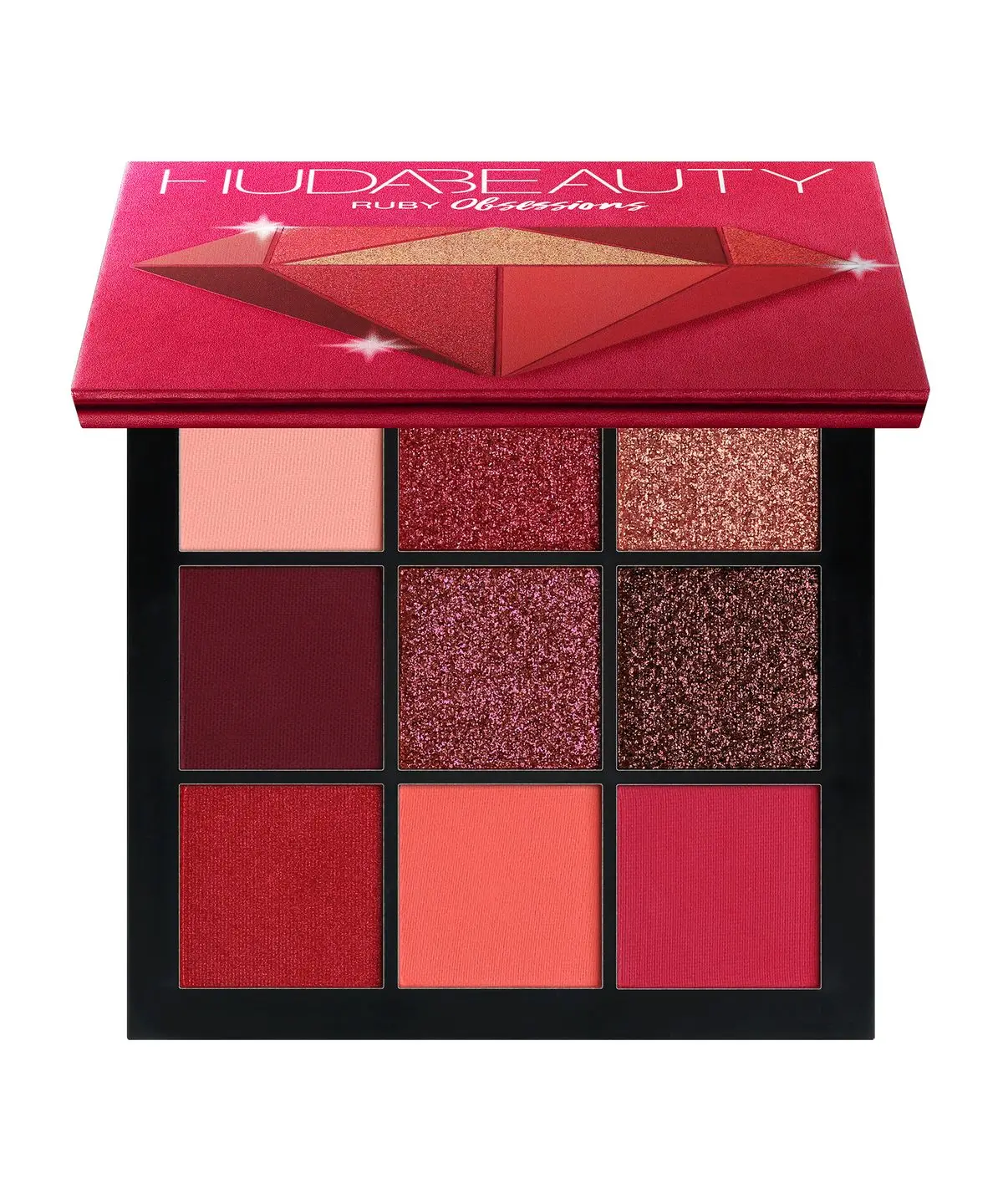 Новая палитра Hudas beauty Ruby Obsessions Палетка матовых теней Shimmer Nude Макияж Блеск тени для смоки айс порошок - Цвет: Темно-серый