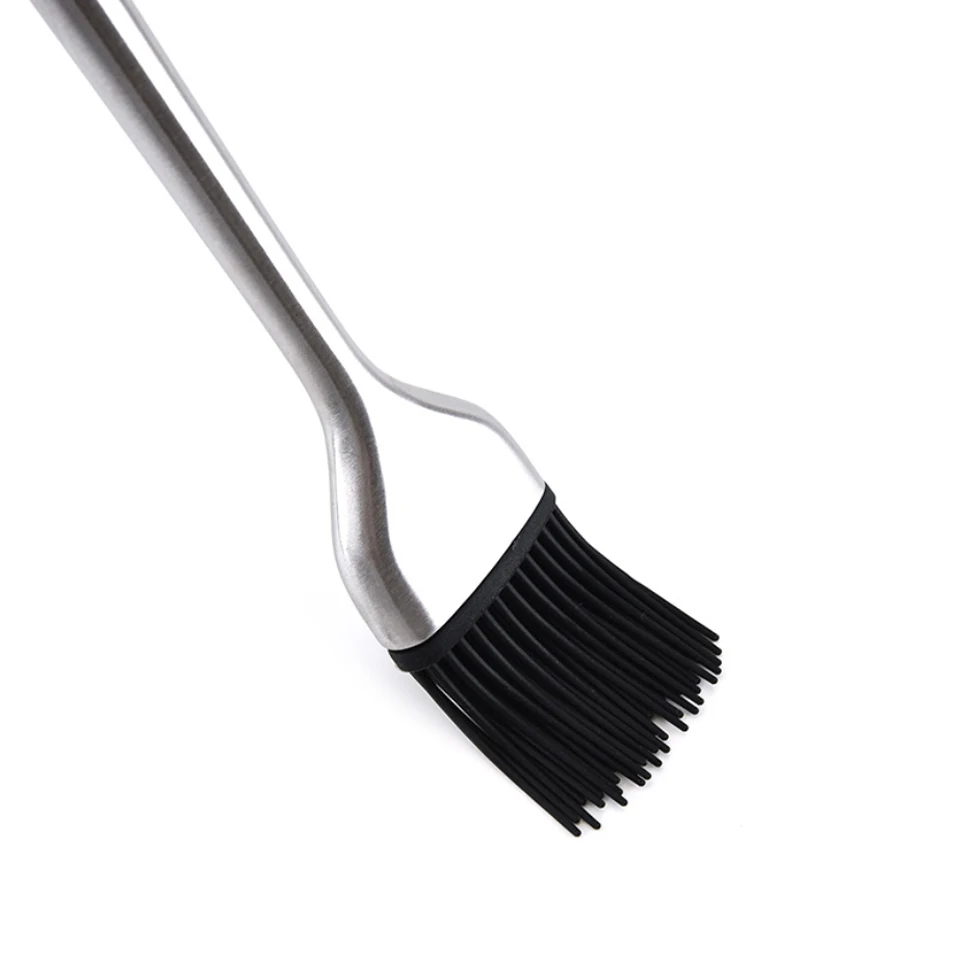 Barbecue Brush With Stainless Steel Hollow Handle Creative BBQ Oil Brush Barbecue Tool Silicone Sweeper