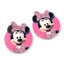 חדש 5 יח'\חבילה קריקטורה בעלי החיים גליטר שרף שטוח בחזרה לשיער קשתות מישוריים שרף מלאכות DIY טלפון קישוט, 5Yc7314(China)