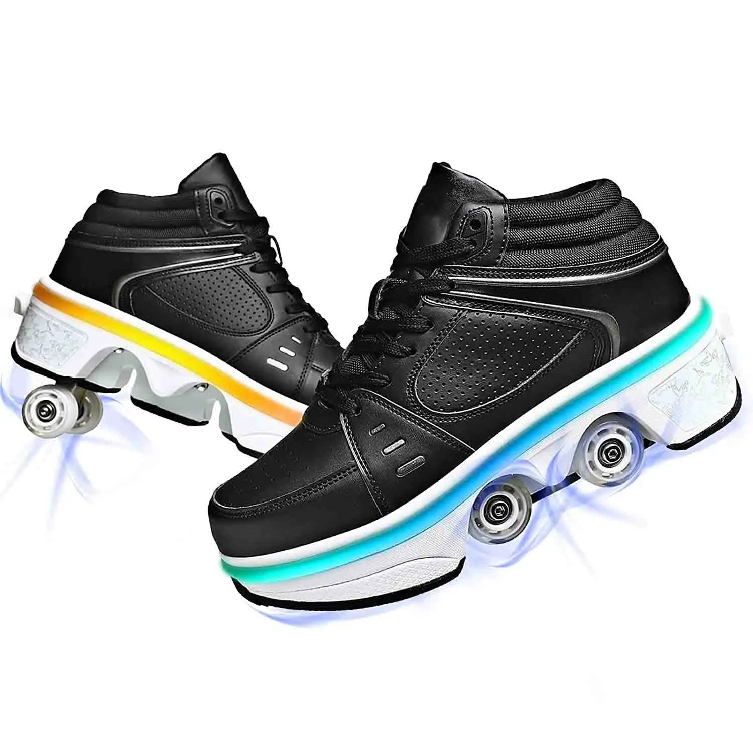 Deformation Roller Shoes Skating That Turn into Rollerskates Outdoor