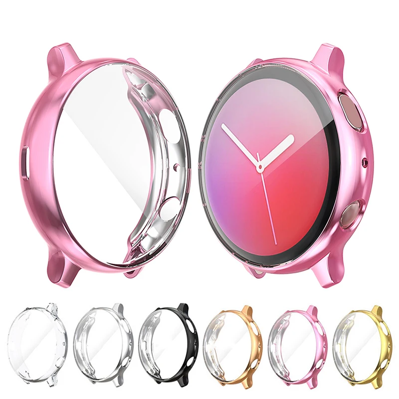 Защитный чехол для Samsung galaxy watch active 2 44 мм 40 силиконовый с полным экраном R820 R500