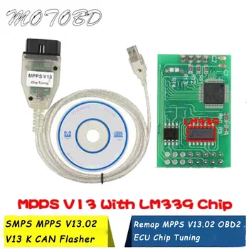

ECU Programmer SMPS MPPS V13.02 V13 K CAN Flasher Chip Tuning Remap MPPS V13.02 OBD2 Car Diagnostic Cable With Multi-Language