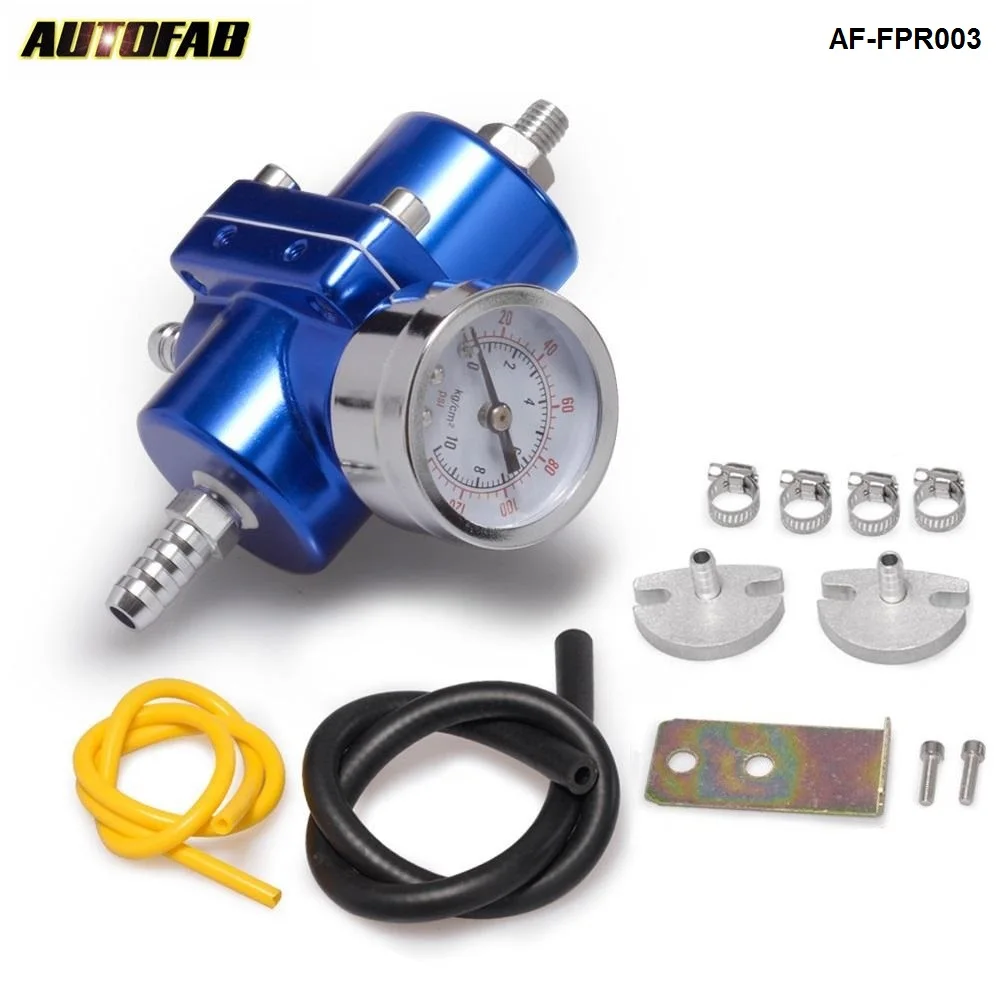 Регулируемый регулятор давления топлива FPR 0 140 Psi маслометр + комплект шлангов (по