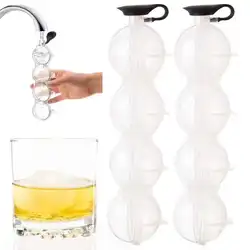 4-Hole Ice Ball Maker Perfect Ice Cube Maker Form Molds Easy to Remove Ice Trays Fade Resistant For Ice Candy Cake Pudding Choco