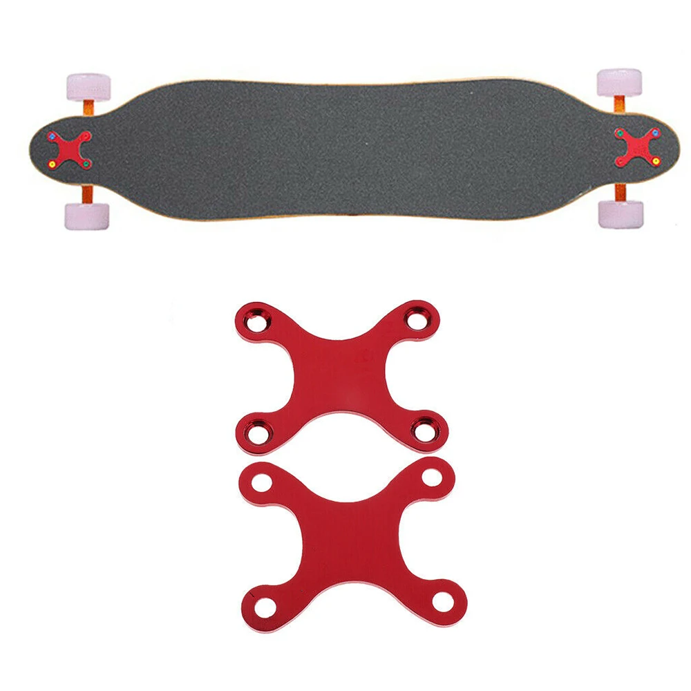2pcs Skateboard Deck Anti-subsidence Pad Al Alloy Longboard Deck Skating Protect 