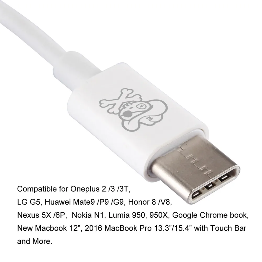HAWEEL ENKAY Hat-Prince USB-C/type-C до 3,5 мм ABS аудио адаптер, длина: около 10 см