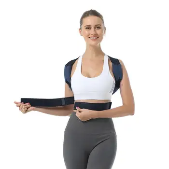 

Hot Posture Corrector Back Support Brace Lightweight Elastic Steel Plate Shoulder Upper Back Sitting Support Belt Unisex
