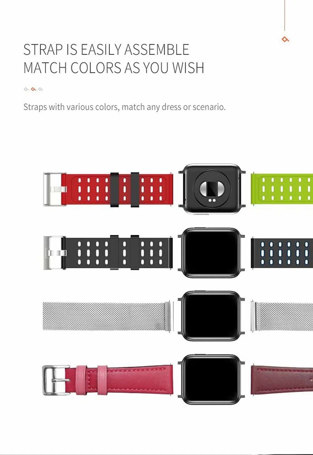 smartwatch feminino à prova dwaterproof água para android ios xiaomi