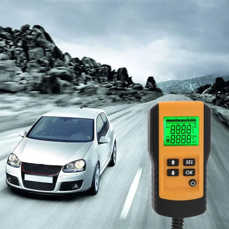 12V автомобиля цифровой Батарея анализатор автомобильных вольт CCA сопротивление диагностический инструмент