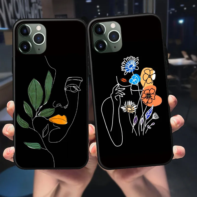 В стиле ретро Абстрактная Геометрия Чехол для мобильного телефона iPhone 12 мини X Xs